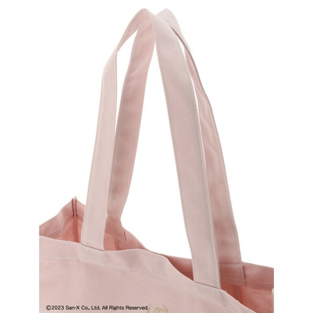 Maison de FLEUR(メゾンドフルール)の【新品】メゾンドフルール すみっコぐらし スクエア トートバッグ ピンク 刺繍 レディースのバッグ(トートバッグ)の商品写真