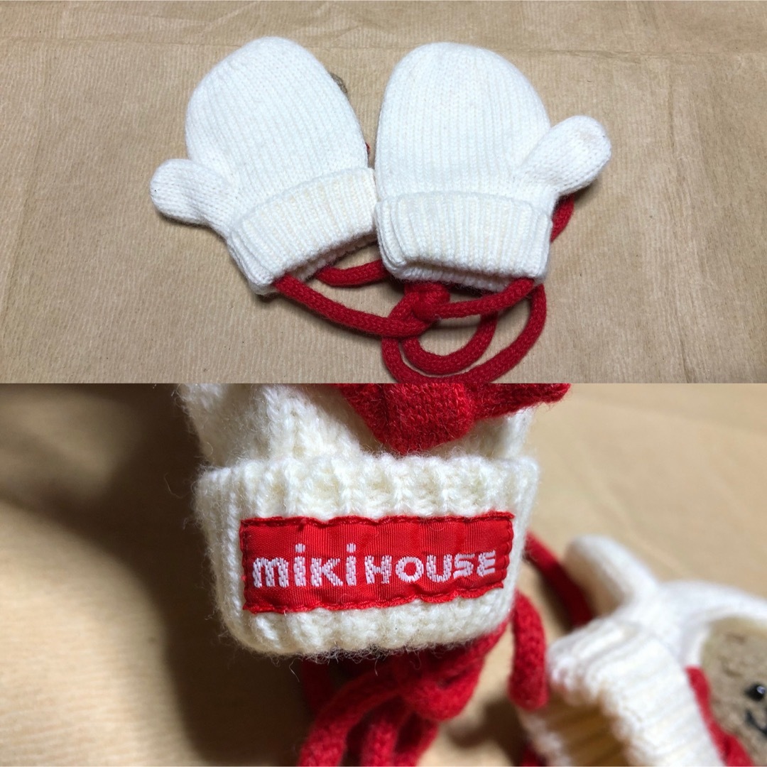 mikihouse(ミキハウス)のミキハウス 手袋 ミトン ニット クマ 熊 ベア キッズ/ベビー/マタニティのこども用ファッション小物(手袋)の商品写真
