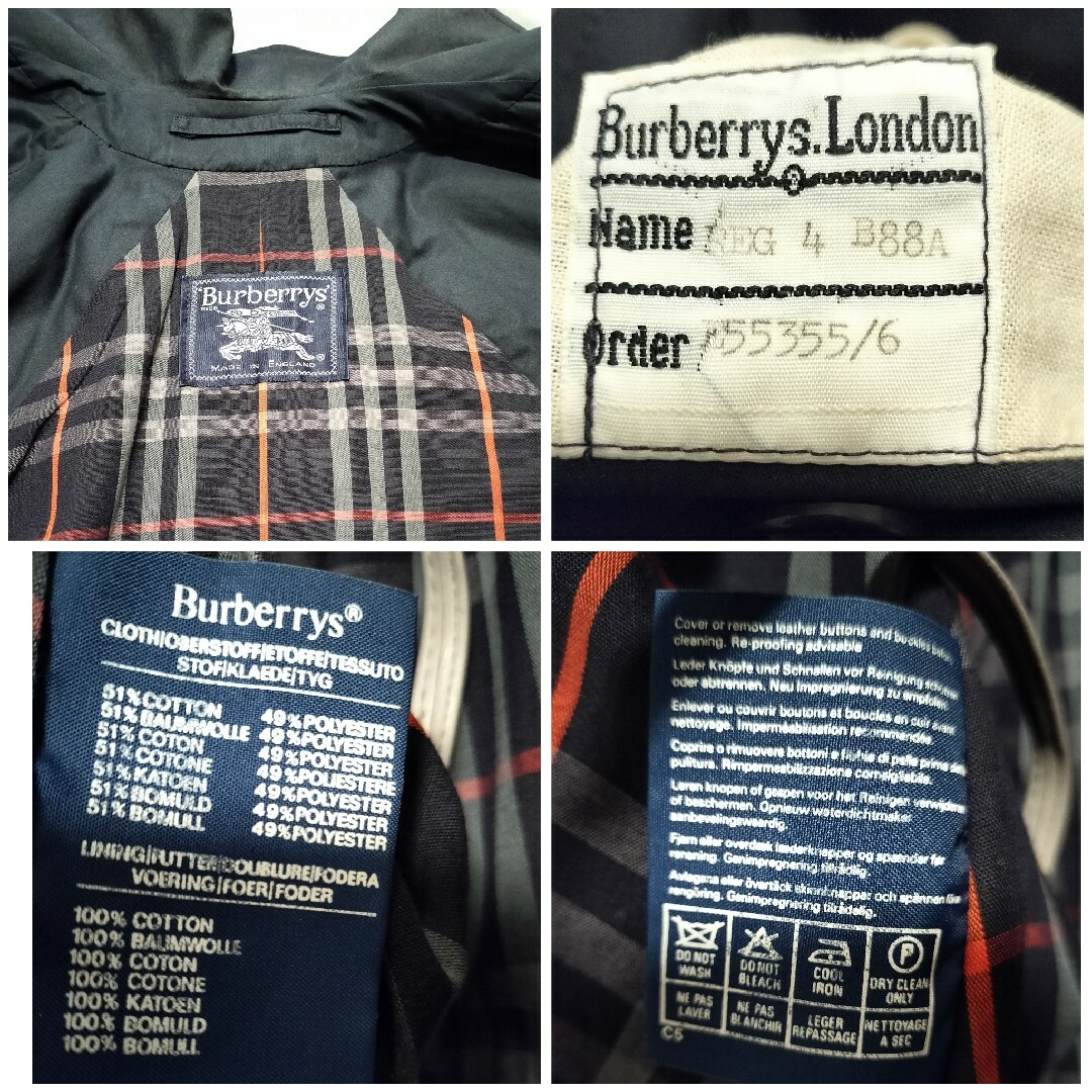 BURBERRY(バーバリー)の英国産 バーバリー ロングコート ネイビー レディースのジャケット/アウター(ロングコート)の商品写真