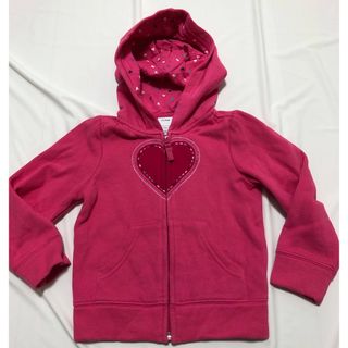 ベビーギャップ(babyGAP)の【サイズ100】ベビーギャップ　長袖ジップアップパーカー／ジャンパー　濃いピンク(ジャケット/上着)