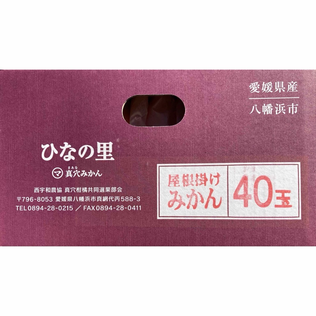 愛媛県真穴産 ひなの里・屋根掛けみかん【2S〜S混合 40玉 約3kg 】