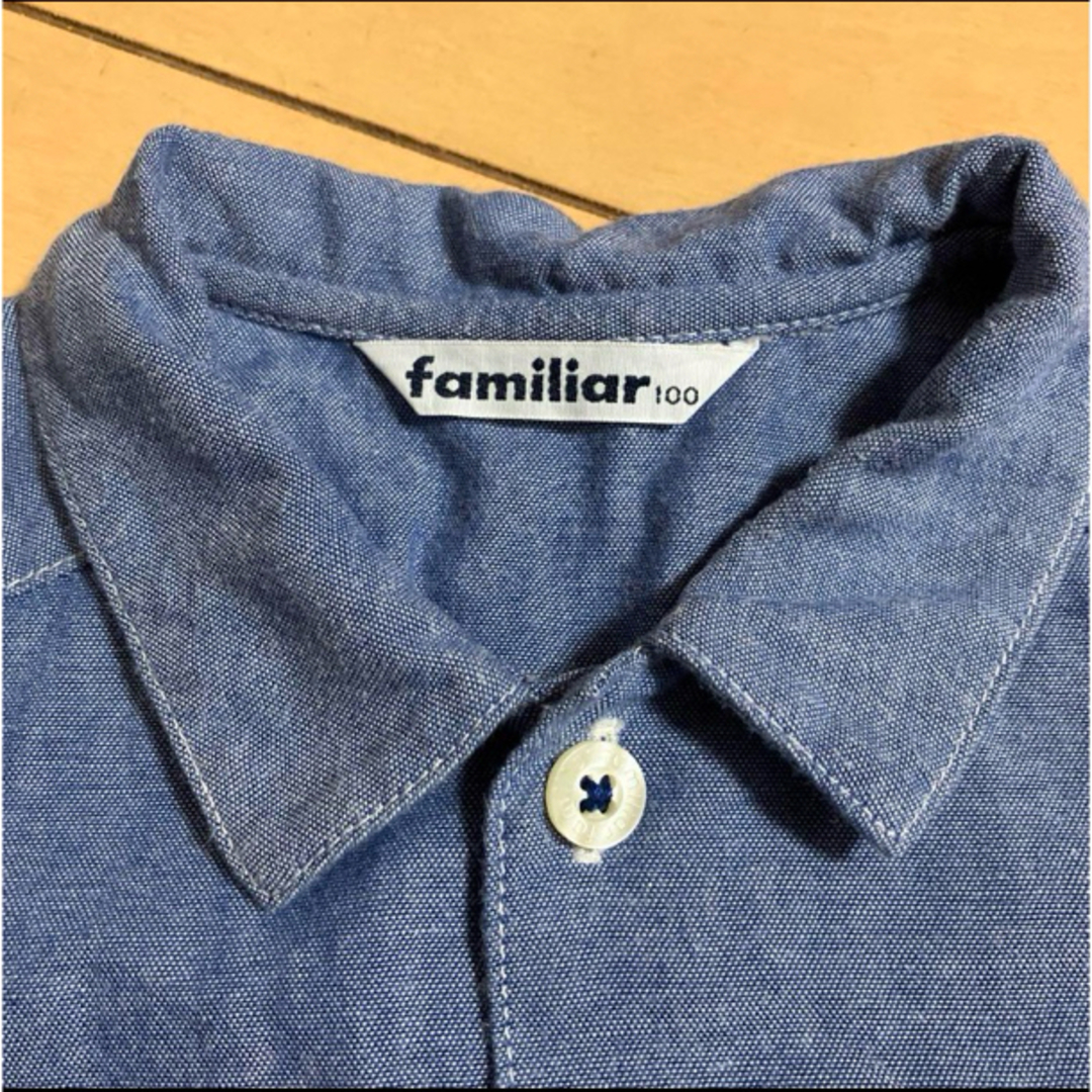 familiar(ファミリア)のファミリア　長袖シャツ　100 キッズ/ベビー/マタニティのキッズ服男の子用(90cm~)(ブラウス)の商品写真