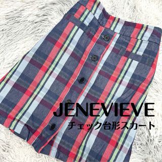 ジュネヴィエーブ(JENEVIEVE)のJENEVIEVE / チェック台形スカート(ひざ丈スカート)