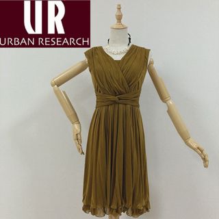 アーバンリサーチ(URBAN RESEARCH)のアーバンリサーチ カシュクールワンピース ブラウン(ひざ丈ワンピース)