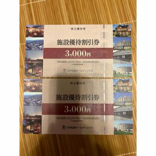 三井松島ホールディングス　株主優待券 施設優待割引券24年6月末　計6000円 (その他)