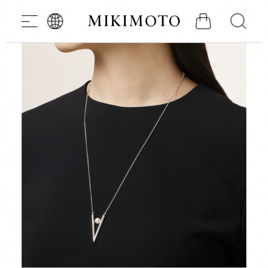 MIKIMOTO(ミキモト)の新品未使用　ミキモト V code ペンダント MIKIMOTO レディースのアクセサリー(ネックレス)の商品写真