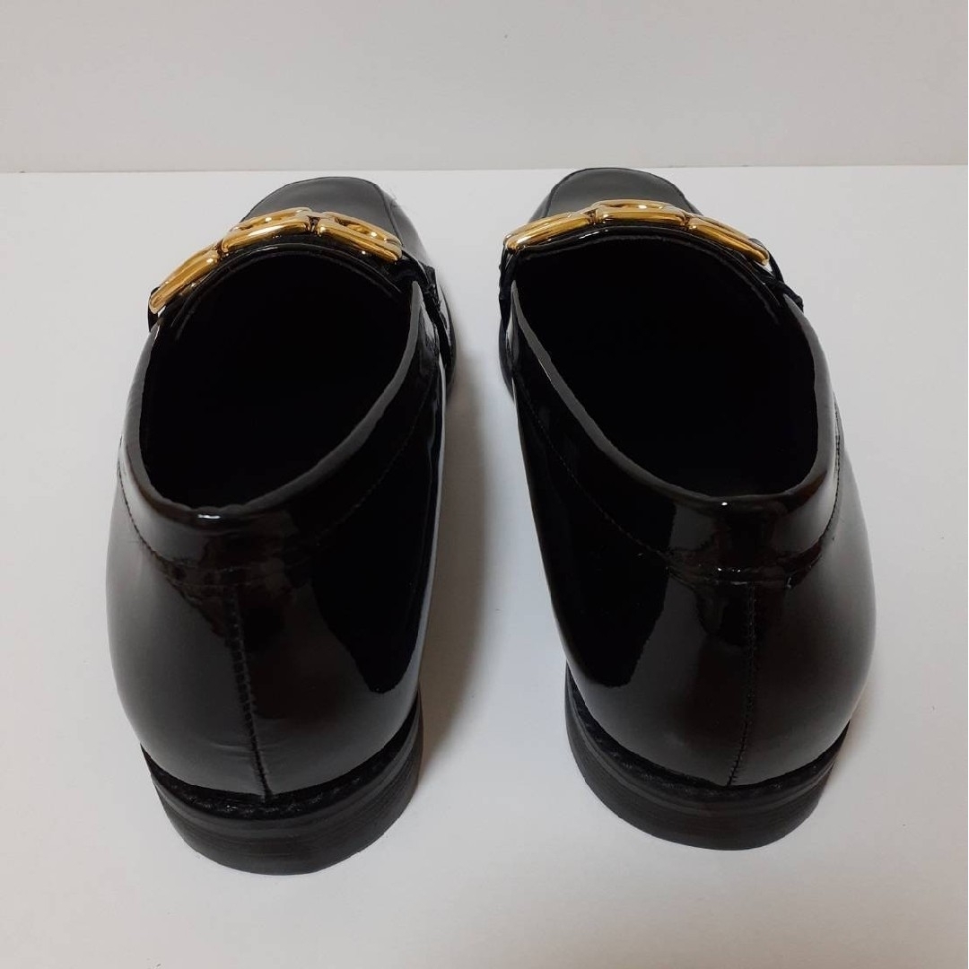 新品　本革　ブラック　ビットエナメルローファー レディースの靴/シューズ(ローファー/革靴)の商品写真