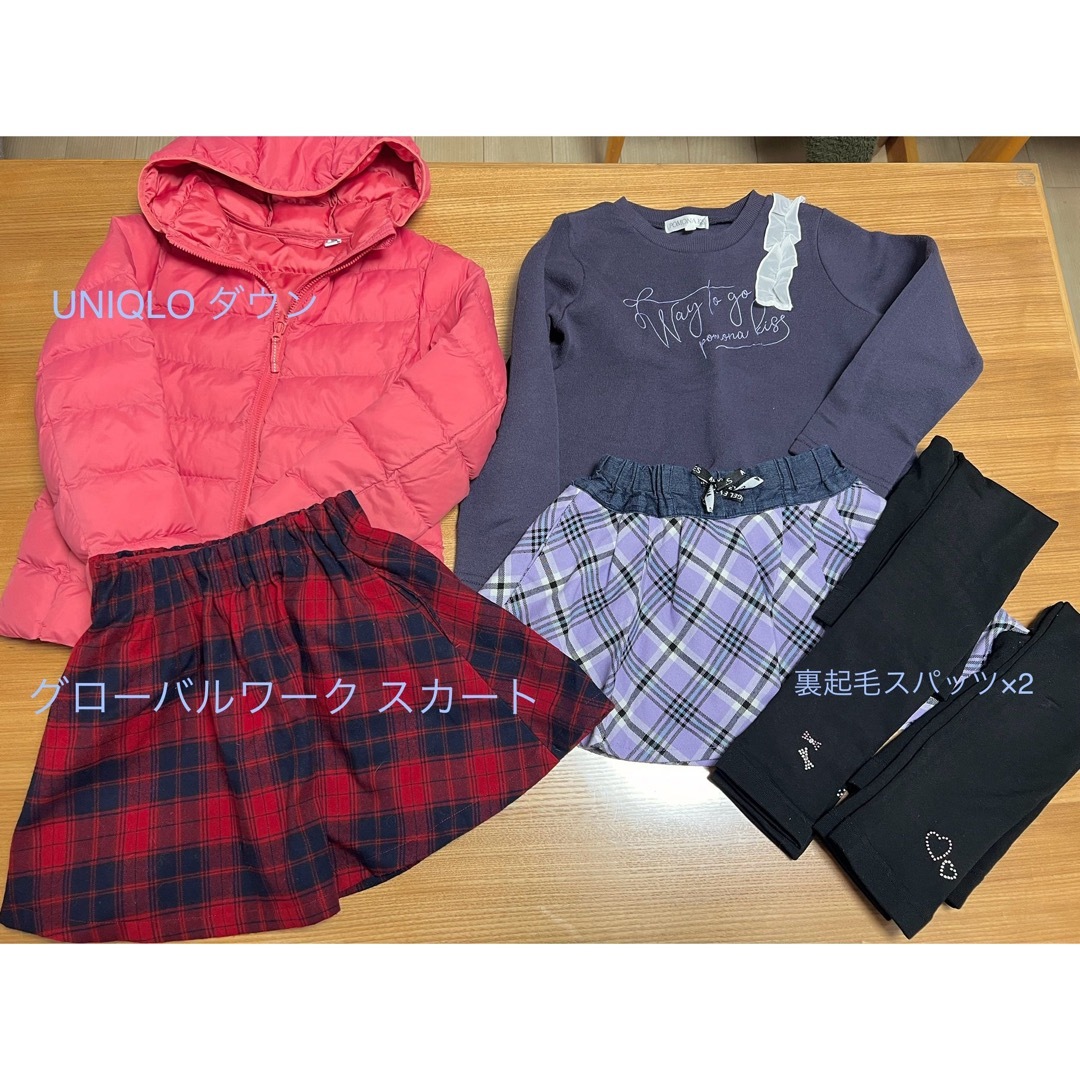 UNIQLO(ユニクロ)の女の子  120  服 58点 まとめ売り キッズ/ベビー/マタニティのキッズ服女の子用(90cm~)(その他)の商品写真