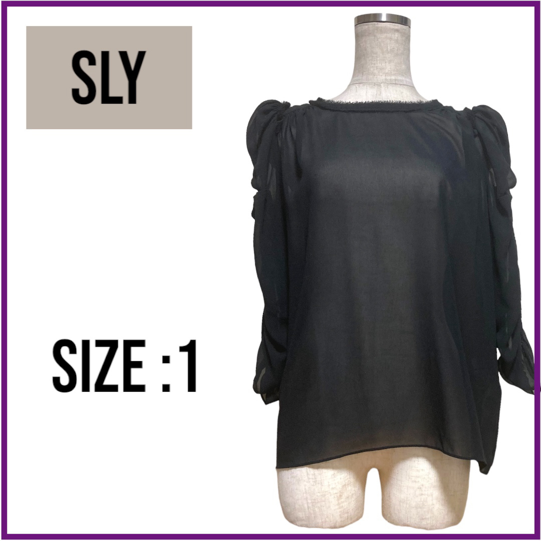 SLY(スライ)のSLY(スライ)シースルーデザインブラウスtops レディースのトップス(シャツ/ブラウス(長袖/七分))の商品写真