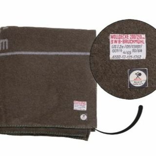 ★ デッドストック ドイツ軍 ウール ブランケット 毛布 210 X 200cm(寝袋/寝具)