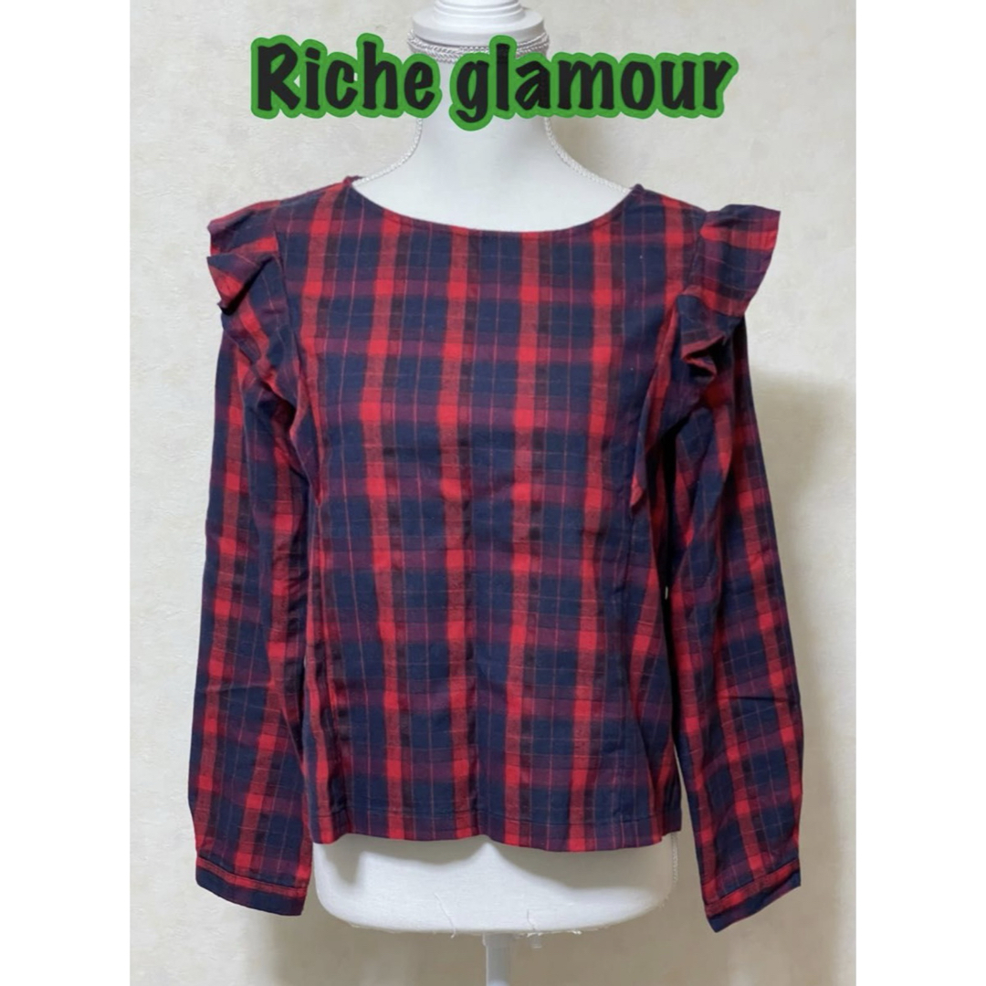 Riche glamour(リシェグラマー)のRiche glamour（リシェグラマー）／ 長袖チェックトップス レディースのトップス(シャツ/ブラウス(長袖/七分))の商品写真