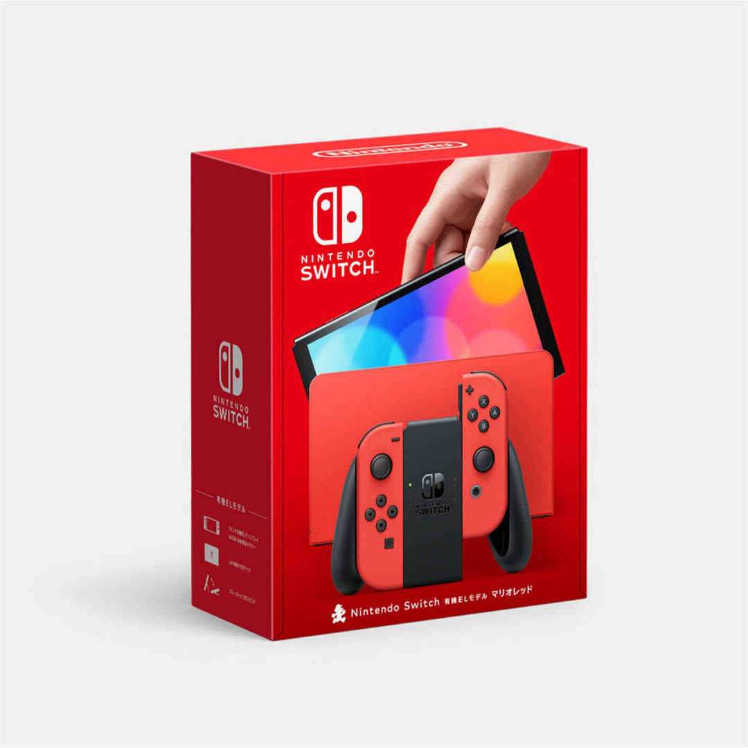 Nintendo Switch(ニンテンドースイッチ)の新品　　Nintendo Switch スイッチ 有機ELモデル マリオレッド  エンタメ/ホビーのゲームソフト/ゲーム機本体(家庭用ゲーム機本体)の商品写真