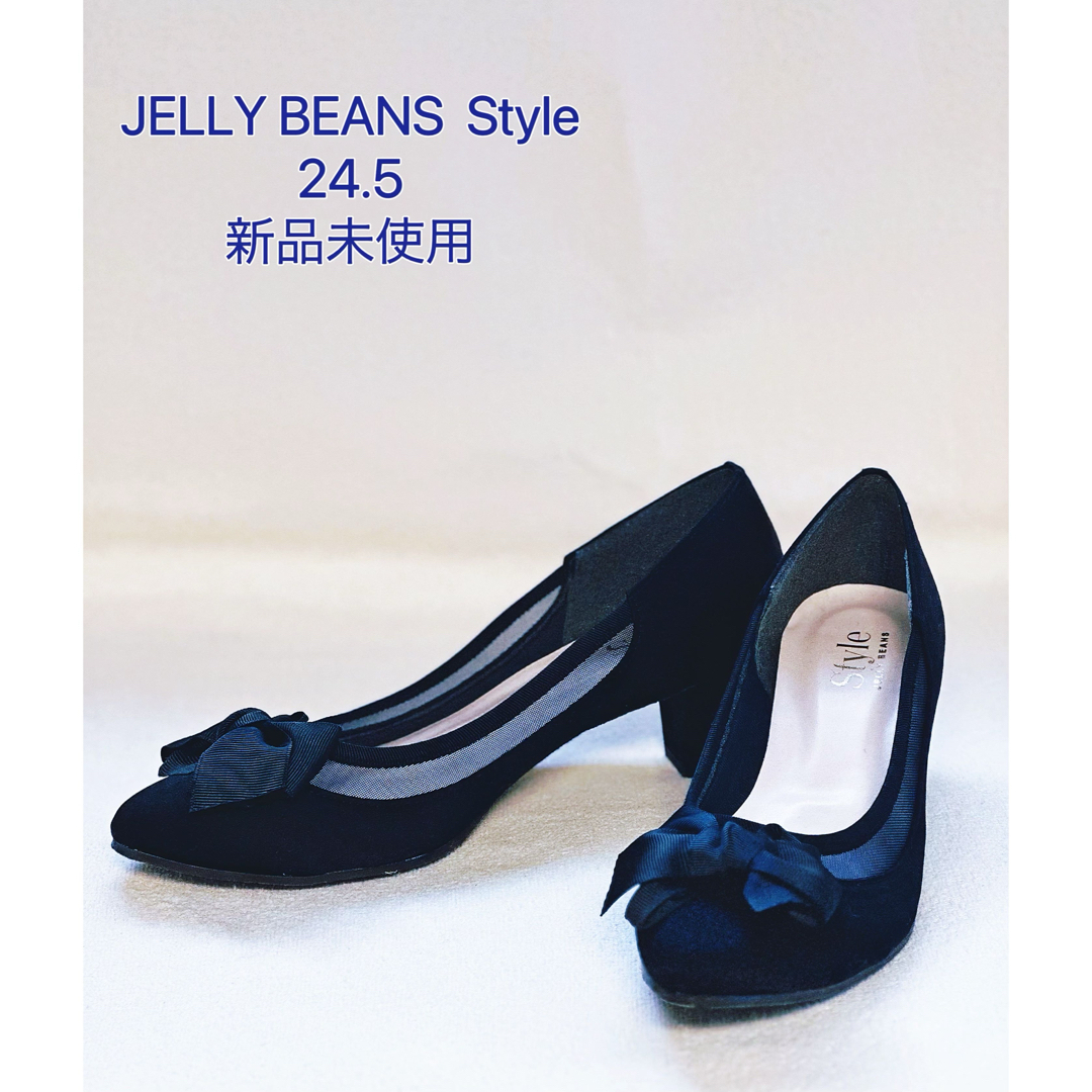 JELLY BEANS(ジェリービーンズ)のJELLY BEANS  Style  リボン、メッシュパンプス　24.5 新品 レディースの靴/シューズ(ハイヒール/パンプス)の商品写真