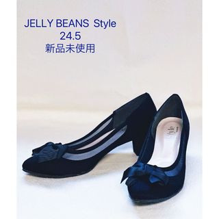 ジェリービーンズ(JELLY BEANS)のJELLY BEANS  Style  リボン、メッシュパンプス　24.5 新品(ハイヒール/パンプス)