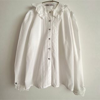 vintage ロココ総柄フレンチシルクブラウス jantiques itimi