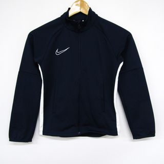 ナイキ(NIKE)のナイキ 長袖ジャージ ジップアップ スポーツウエア ドライフィット キッズ 男の子用 Sサイズ ネイビー NIKE(その他)