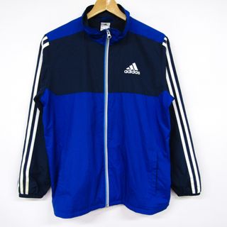 アディダス(adidas)のアディダス ナイロンジャケット ジャンパー アウター  キッズ 男の子用 160サイズ ブルー×ネイビー adidas(ジャケット/上着)