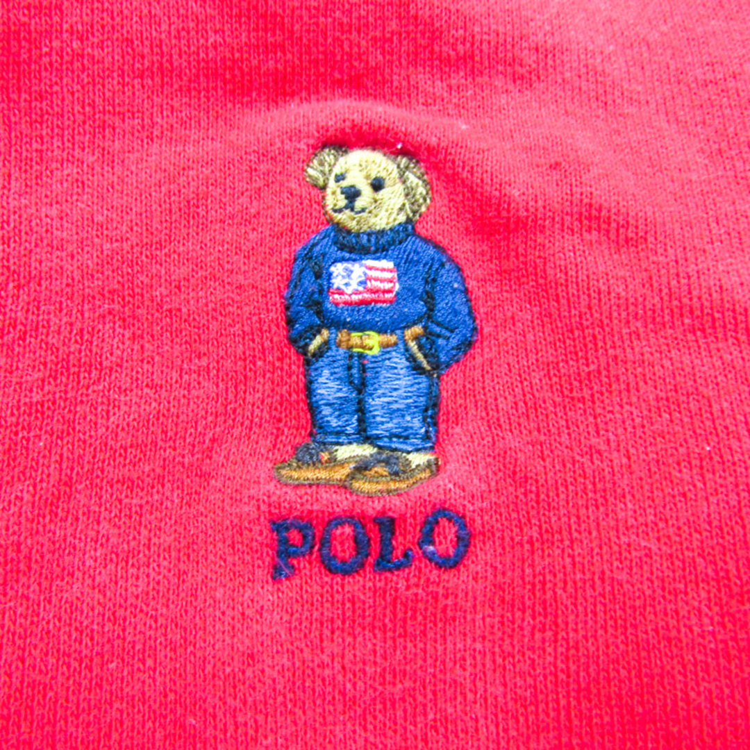 POLO RALPH LAUREN(ポロラルフローレン)のポロ・ラルフローレン ジップアップパーカー スウェット スエット キッズ 男の子用 2/2Tサイズ レッド POLO RALPH LAUREN キッズ/ベビー/マタニティのキッズ服女の子用(90cm~)(Tシャツ/カットソー)の商品写真