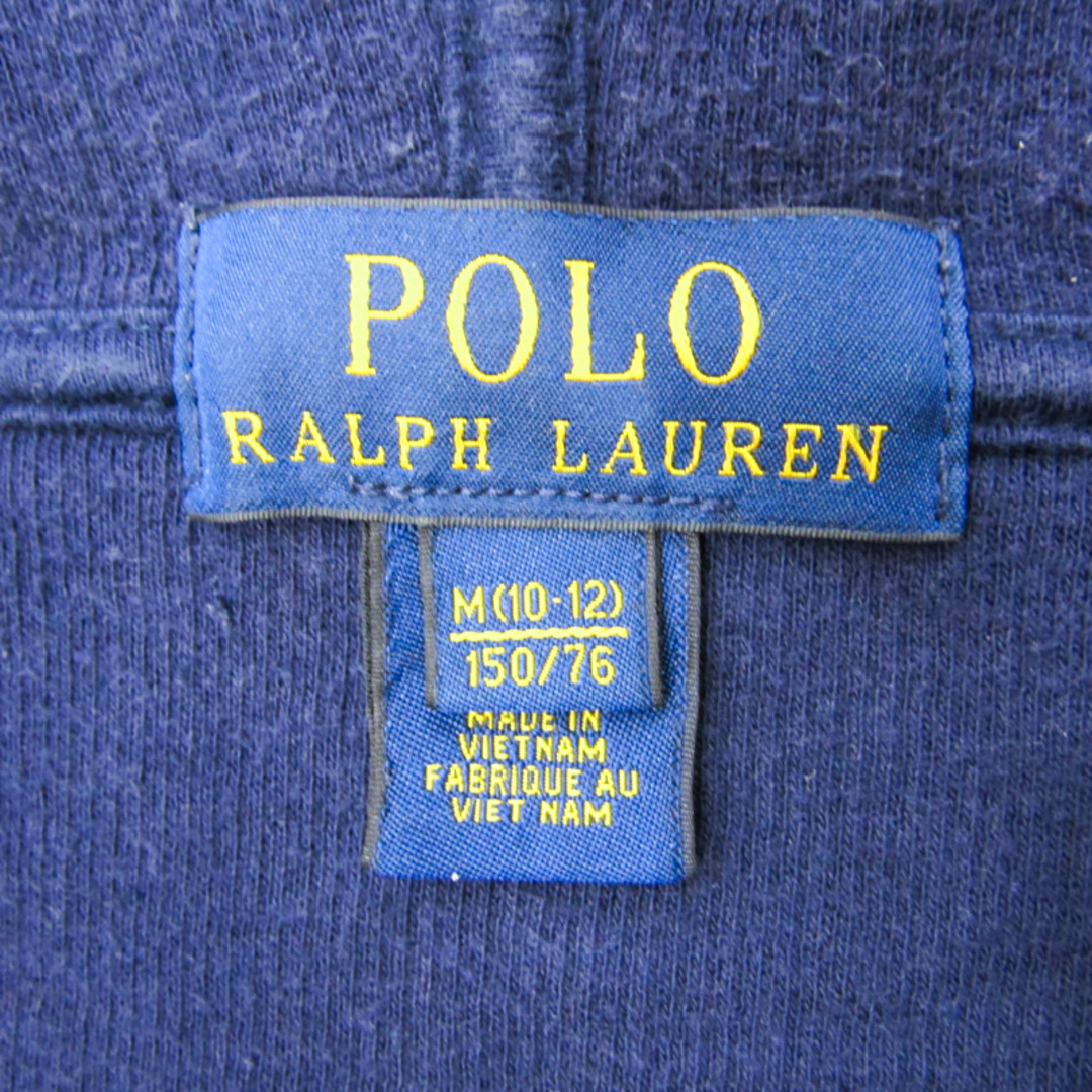 POLO RALPH LAUREN(ポロラルフローレン)のポロ・ラルフローレン ジップアップパーカー スウェット スエット キッズ 男の子用 M(10-12)150/76サイズ ネイビー POLO RALPH LAUREN キッズ/ベビー/マタニティのキッズ服女の子用(90cm~)(Tシャツ/カットソー)の商品写真