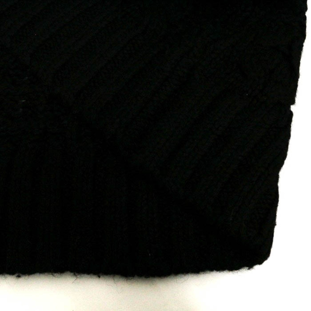 nano・universe(ナノユニバース)のナノユニバース ニット セーター 長袖 ウール混 トップス 黒 レディース 36サイズ ブラック nano universe レディースのトップス(ニット/セーター)の商品写真