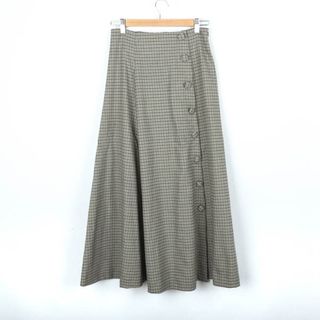 ザラ(ZARA)のザラ ロングスカート フレアスカート ストレッチ ボトムス レディース Sサイズ ブラウン ZARA(ロングスカート)