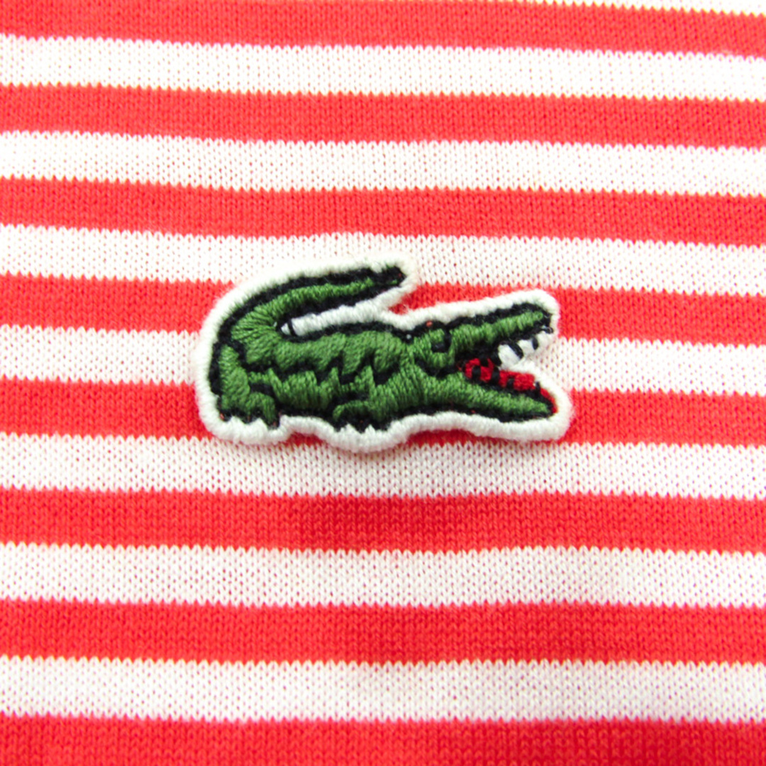 LACOSTE(ラコステ)のラコステ 長袖Tシャツ ボーダー柄 キッズ 男の子用 8サイズ レッド×ホワイト LACOSTE キッズ/ベビー/マタニティのキッズ服男の子用(90cm~)(Tシャツ/カットソー)の商品写真