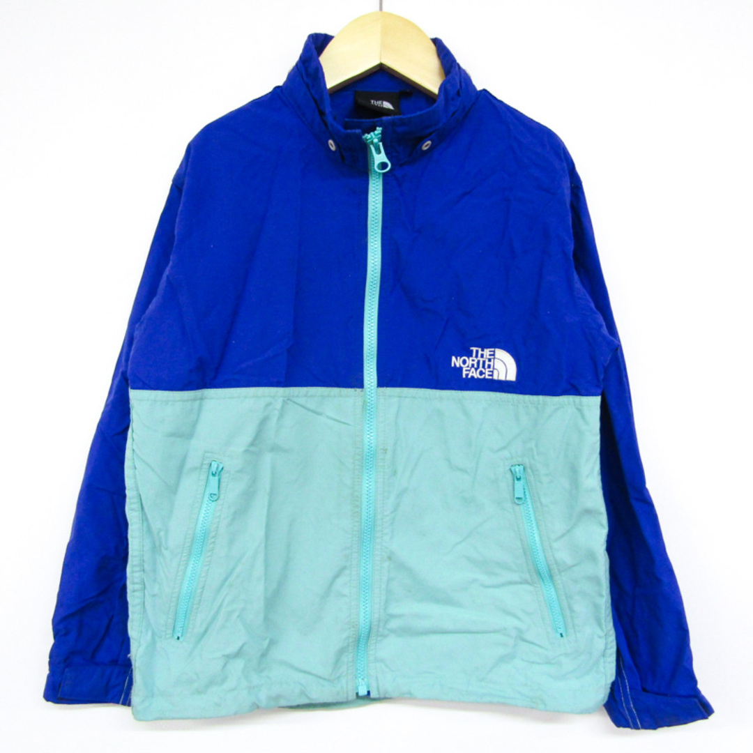 THE NORTH FACE(ザノースフェイス)のザ・ノースフェイス ナイロンジャケット コンパクトジャケット アウター キッズ 男の子用 130サイズ ブルー THE NORTH FACE キッズ/ベビー/マタニティのキッズ服女の子用(90cm~)(ジャケット/上着)の商品写真