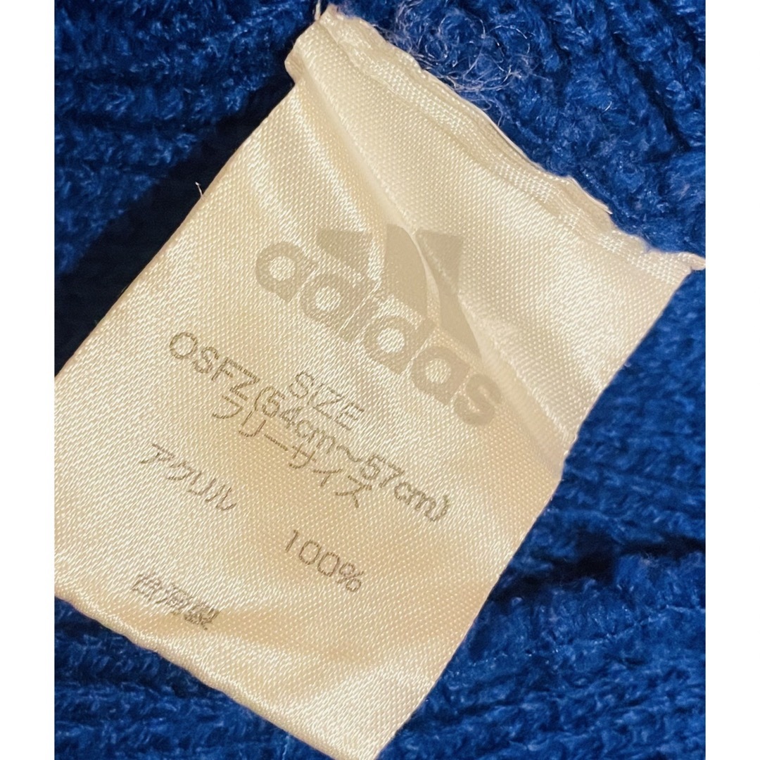 adidas(アディダス)のユニセックス 男女兼用 adidas アディダス ロゴ ニット帽 ブルー メンズの帽子(ニット帽/ビーニー)の商品写真