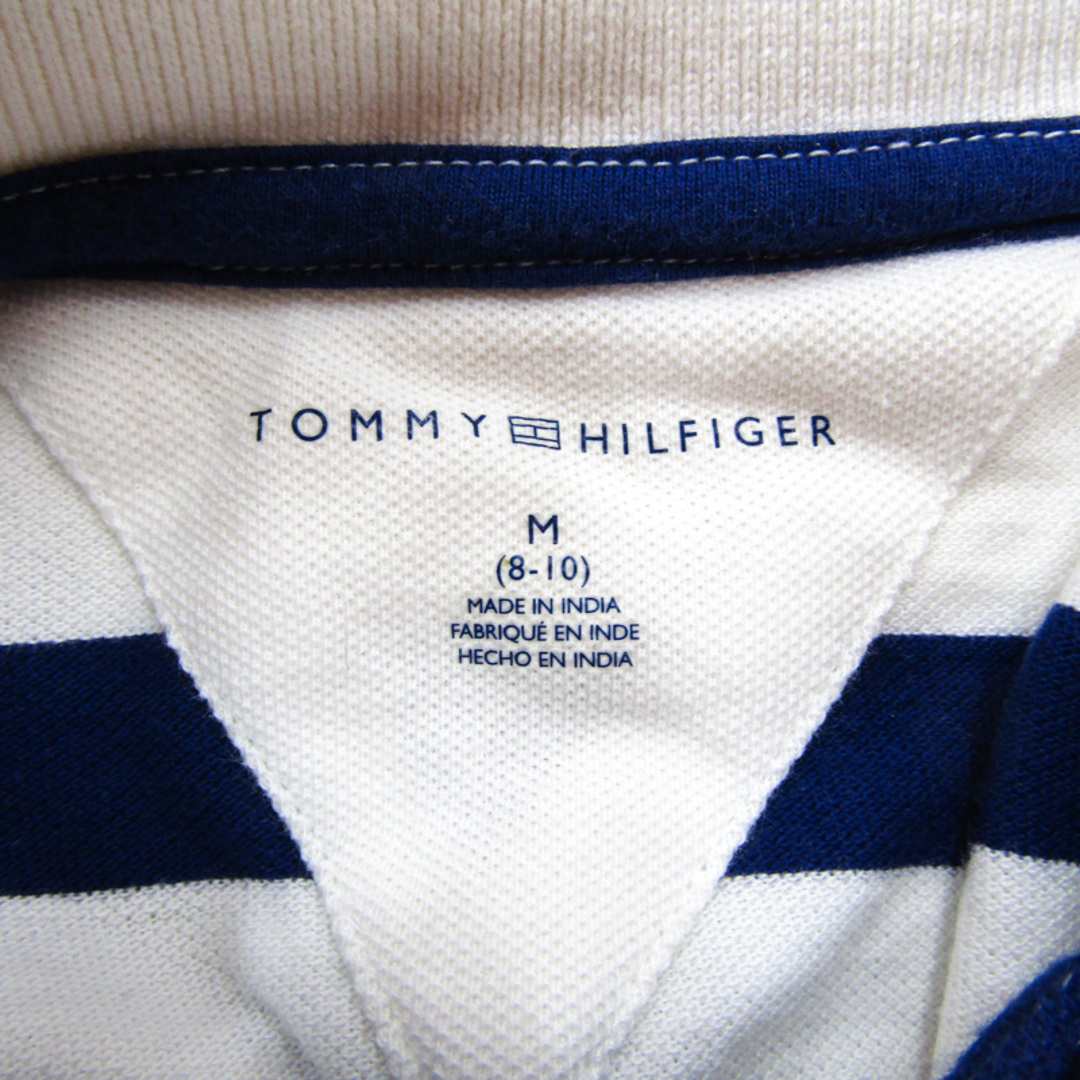 TOMMY HILFIGER(トミーヒルフィガー)のトミーヒルフィガー 半袖ポロシャツ ボーダー柄  キッズ 男の子用 M(8-10)サイズ レッド×ホワイト×ネイビー TOMMY HILFIGER キッズ/ベビー/マタニティのキッズ服男の子用(90cm~)(Tシャツ/カットソー)の商品写真