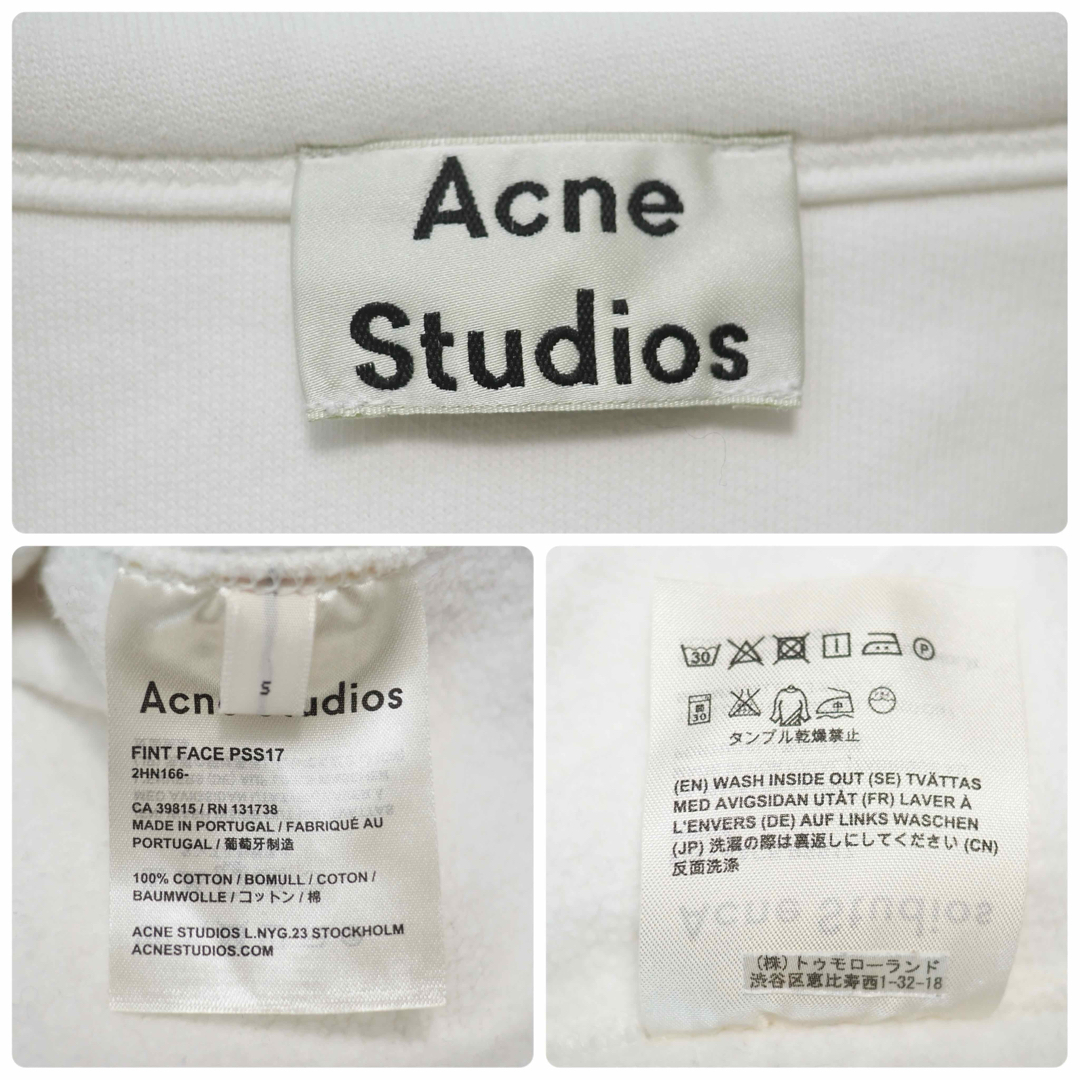 Acne Studios(アクネストゥディオズ)のACNE STUDIOS 17SS Fint Face Sweat -Wht/S メンズのトップス(スウェット)の商品写真