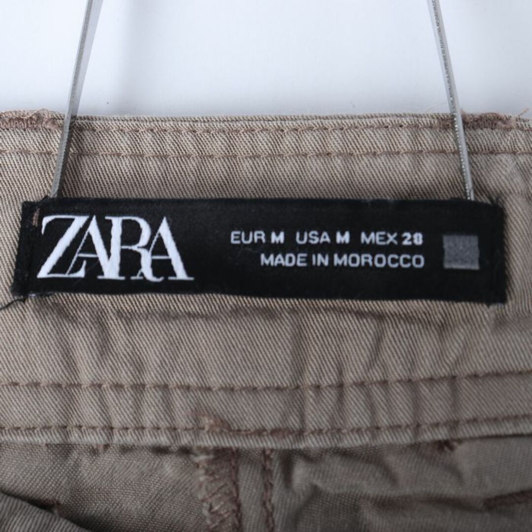 ZARA(ザラ)のザラ ロングパンツ ワイドパンツ 無地 ボトムス レディース Mサイズ ベージュ ZARA レディースのパンツ(その他)の商品写真