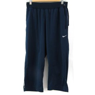 ナイキ クロップドパンツ ジャージパンツ スポーツウエア ボトムス レディース Lサイズ ネイビー NIKE