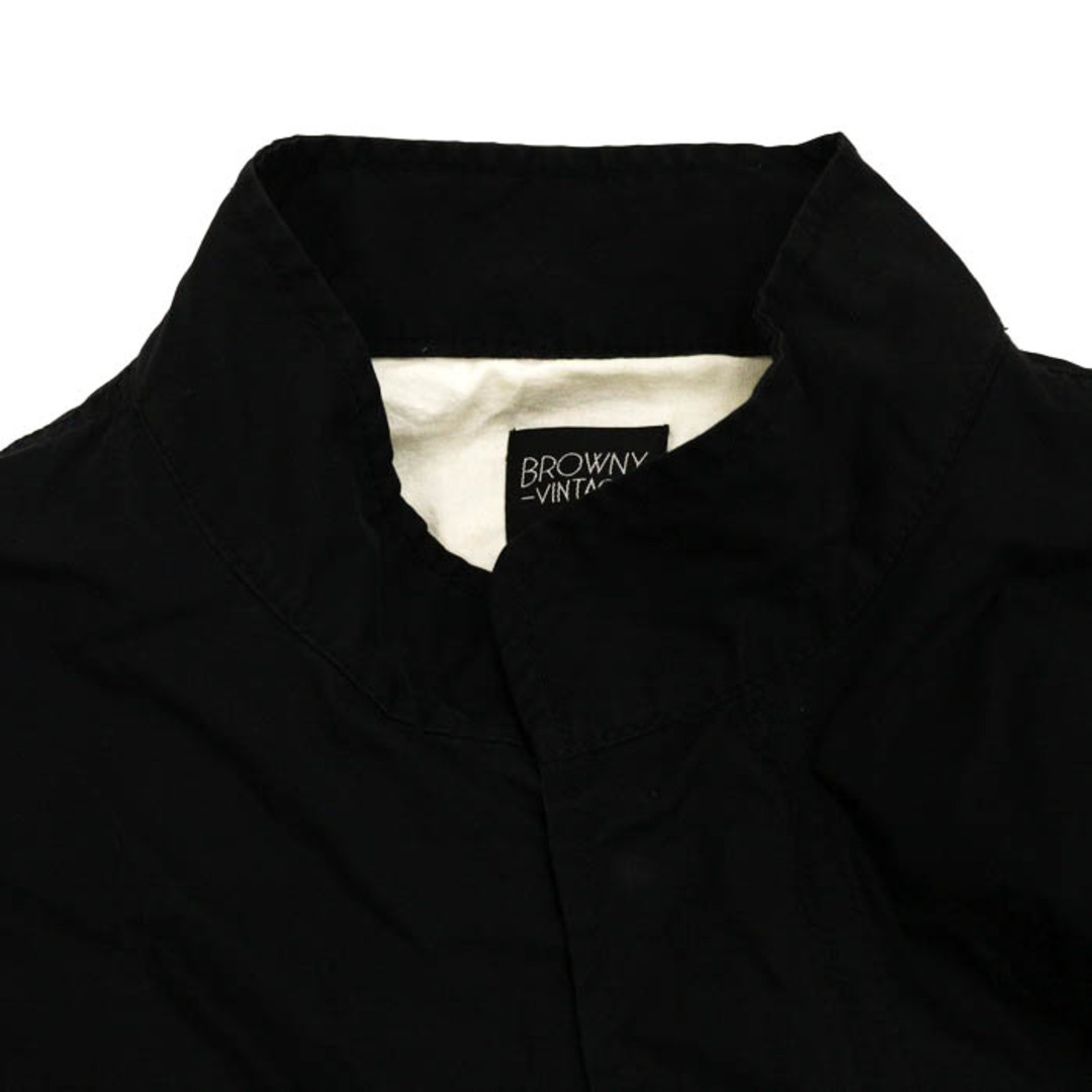 BROWNY(ブラウニー)のブラウニー モッズコート ブルゾン ジャケット アウター 黒 メンズ Fサイズ ブラック BROWNY メンズのジャケット/アウター(モッズコート)の商品写真