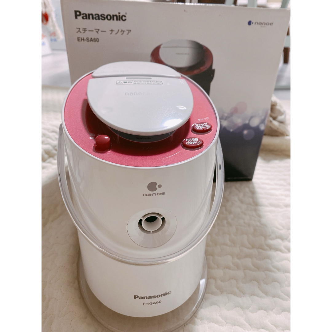 新品未使用】Panasonicナノケア スチーマー ピンク×ホワイト 新品未使用】Panasonicナノケア スチーマー ピンク×ホワイト