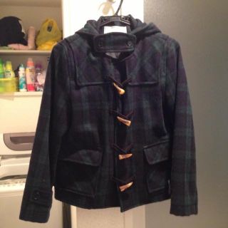 値下げ！チェック☆ショートダッフル(ダッフルコート)