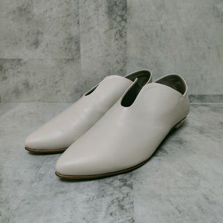 ヒミコ(卑弥呼)の【美品】 卑弥呼 Uカットラインソフトバブーシュ 25.0cm レザー(スリッポン/モカシン)