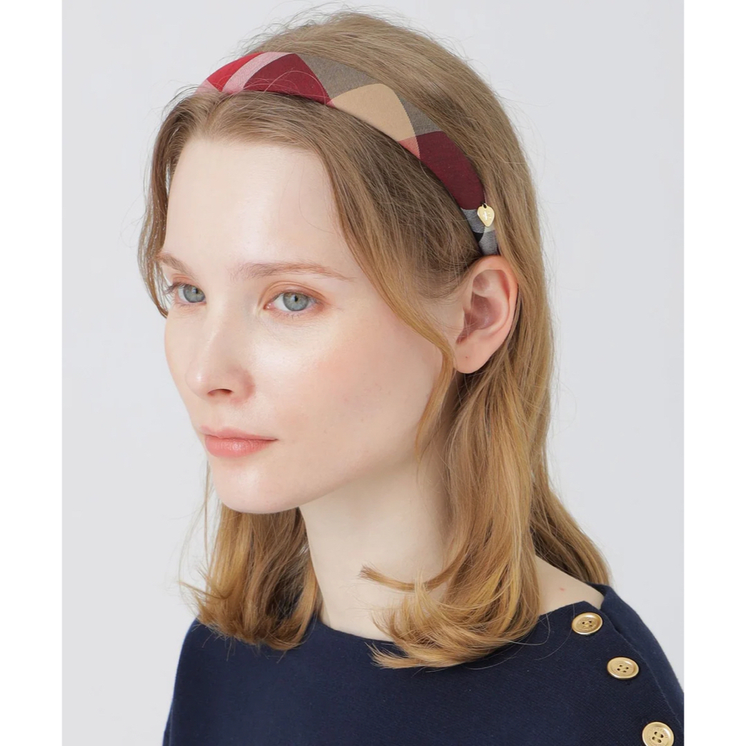 BLUE LABEL CRESTBRIDGE(ブルーレーベルクレストブリッジ)のクレストブリッジ🍒チェックカチューシャ RED レディースのヘアアクセサリー(カチューシャ)の商品写真