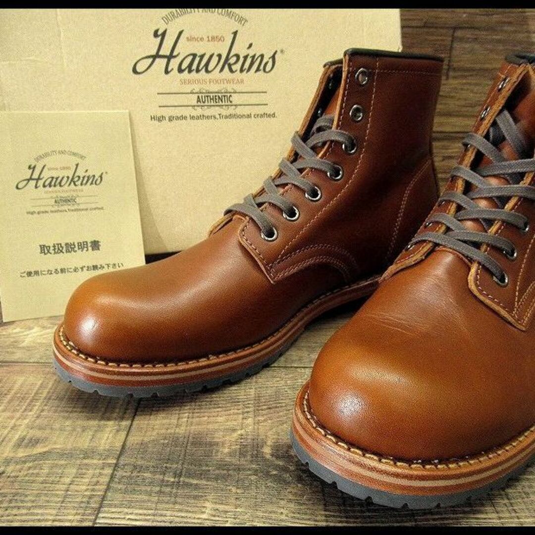 HAWKINS(ホーキンス)の専用　ホーキンス HL40111 天然皮革 ドレス ブーツ TAN 27.0 ② メンズの靴/シューズ(ブーツ)の商品写真