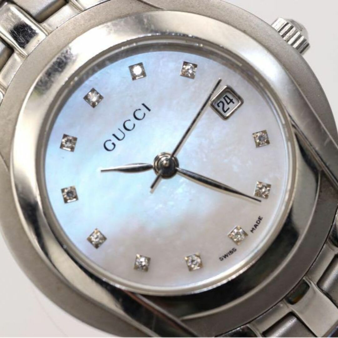 Gucci(グッチ)のグッチ Gクラス ダイヤモンド 腕時計 時計 シェル 稼働品 レディースのファッション小物(腕時計)の商品写真