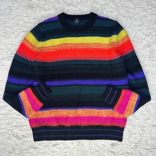 ポールスミス(Paul Smith)のポールスミス Paul smith  マルチカラー ボーダー モヘヤ ニット(ニット/セーター)