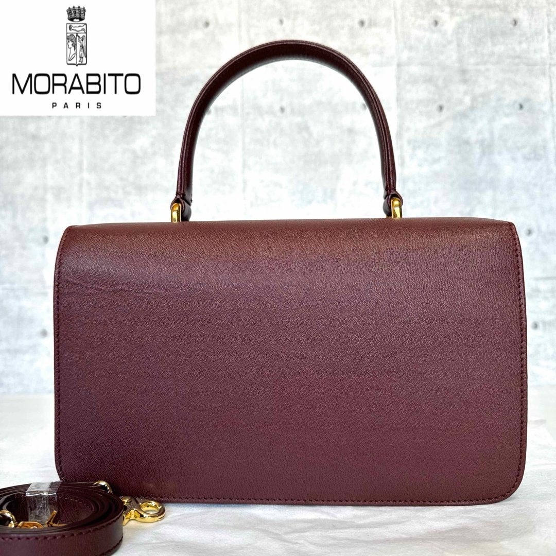 MORABITO - 【美品】MORABITO ボルドー レザー ゴールド金具 MORABITO - 【美品】MORABITO ボルドー レザー ゴールド金具