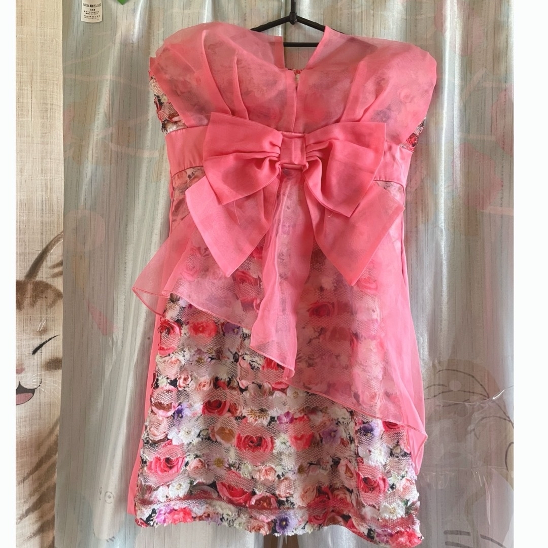 ⑥美品（試着のみ）　チューブトップワンピースドレス　M〜Ｌサイズ レディースのフォーマル/ドレス(ミニドレス)の商品写真