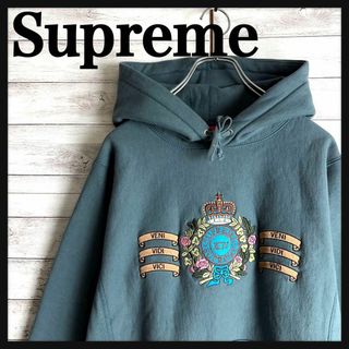 シュプリーム(Supreme)の8438【超希少カラー】シュプリーム☆刺繍ロゴ肉厚パーカー　人気デザイン　美品(パーカー)