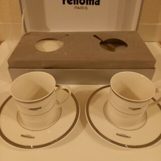レノマ(RENOMA)のレノマ　コーヒーカップ　ソーサー　ペア(食器)