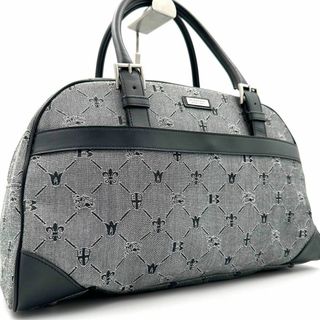 バーバリーブラックレーベル(BURBERRY BLACK LABEL)の《未使用級》BURBERRY メンズ ビジネス モノグラム ボストンバッグ A4(ボストンバッグ)