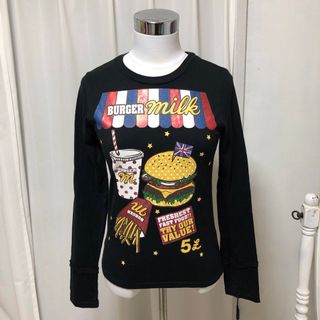 ミルク(MILK)の美品☆プリント難あり ☆MILKミルク☆S-Mサイズレア品☆当時大人気柄ロンT(Tシャツ(長袖/七分))