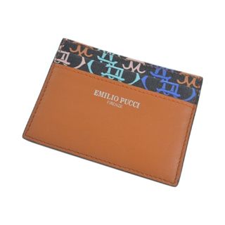 エミリオプッチ(EMILIO PUCCI)のEMILIO PUCCI エミリオプッチ カードケース - 茶x黒x青等 【古着】【中古】(名刺入れ/定期入れ)