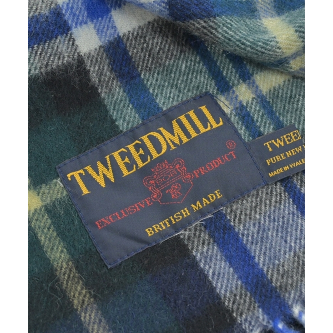 TWEEDMILL(ツイードミル)のTWEED MILL ツイードミル ストール - 紺x緑x白系等(チェック) 【古着】【中古】 レディースのファッション小物(ストール/パシュミナ)の商品写真