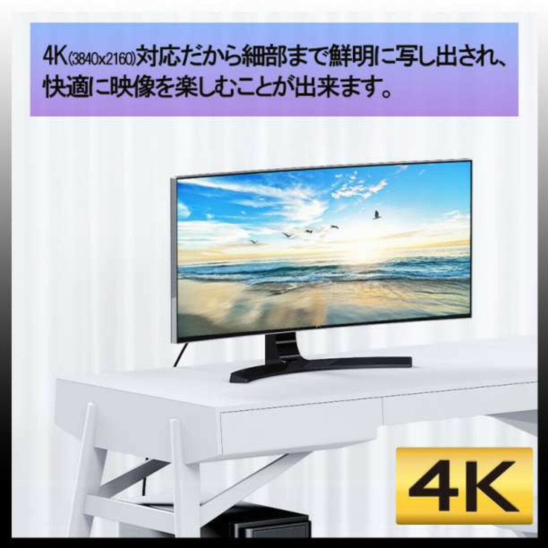 Displayport to HDMI 変換 アダプタ コネクタ フルHD 黒 スマホ/家電/カメラのテレビ/映像機器(その他)の商品写真