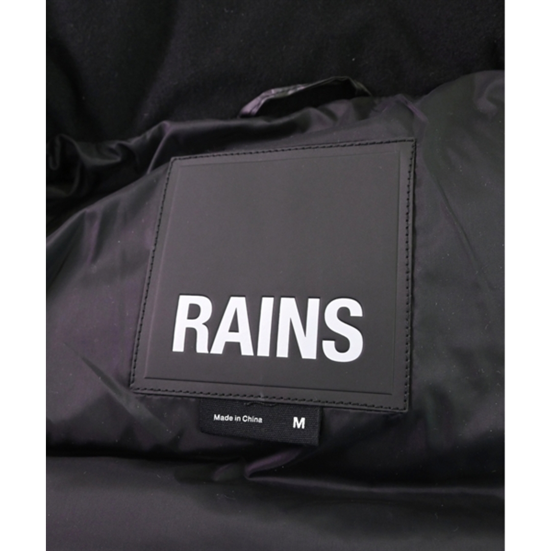 RAINS(レインズ)のRAINS レインズ ダウンジャケット/ダウンベスト M 黒(総柄) 【古着】【中古】 メンズのジャケット/アウター(ダウンジャケット)の商品写真